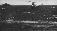 A HO4S from Boxer during rescue operations for the crew of a crashed USAF C-124, 4 July 1958. HO4S from USS Boxer (CVS-21) during rescue operations in 1958.jpg