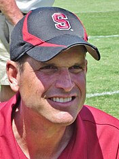 Jim Harbaugh was nicknamed "Captain Comeback" during his time with the Colts. Jim Harbaugh at 2010 Stanford football open house 2.JPG