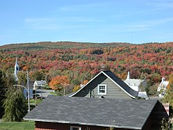 View of the village from the main route.