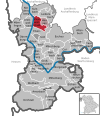 Lage der Gemeinde Kleinwallstadt im Landkreis Miltenberg