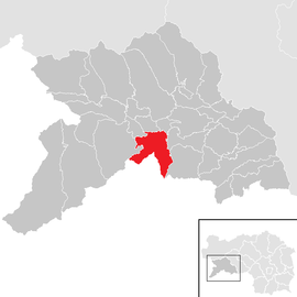 Poloha obce Laßnitz bei Murau v okrese Murau (klikacia mapa)