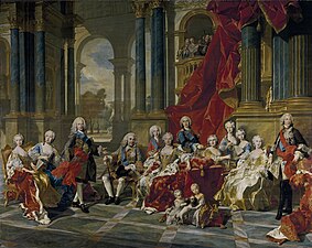 La familia de Felipe V (Van Loo), 1743.