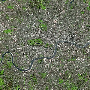 London by SPOT Satellite