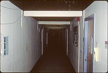 Windowless hallway inside MIT Building 20, wing A MIT Building 20, wing A, hallway.jpg