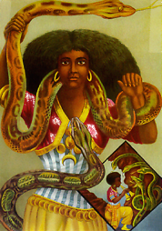 Mami Wata, spirit major în diverse culte africane și afro-americane.[9][10]