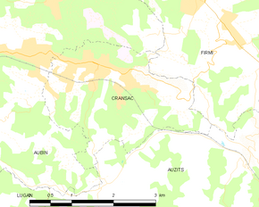 Poziția localității Cransac