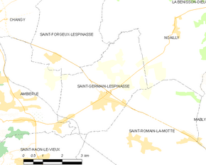Poziția localității Saint-Germain-Lespinasse