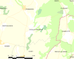 Poziția localității Choilley-Dardenay