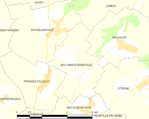 Poziția localității Vaux-Marquenneville
