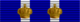 Croce al merito di guerra (3 volte) - nastrino per uniforme ordinaria