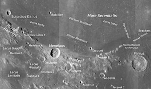 Menelaus und Montes Haemus (LROC-WAC)