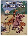 Moving Day in Jungle Town von Nat D. Ayer und A. Seymour Brown, cover von den Starmer Brothers