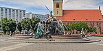 Neptunbrunnen utanför Mariakyrkan i Berlin av Reinhold Begas, 1891