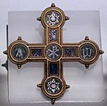 Castellani golds, made in imitation of the ancient in part by incorporating original materials, 19th century, pectoral cross