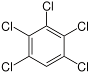 Struktur von Pentachlorbenzen