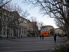 Vue générale de la place de l'Horloge