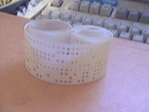 A roll of punched tape