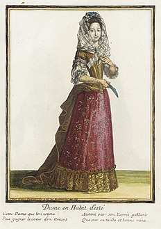 'Dame en Habit d'Esté', aus: Recueil des modes de la cour de France (Henri Bonnart (1642-1711)), 1685