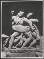 Bas-relief of kendang at Prambanan