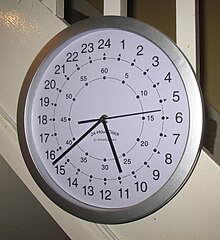 A modern quartz clock with a 24-hour face Rew17h09 1977.jpg