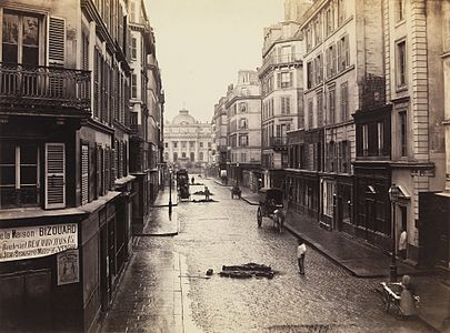 La rue de Constantine de l'île de la Cité (aujourd’hui rue de Lutèce) vers 1865, Metropolitan Museum of Art, New York.