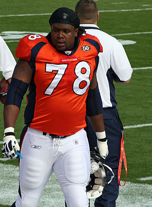 English: Ryan Clady, a player on the Denver Br...