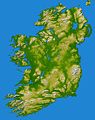Topografická mapa Irska