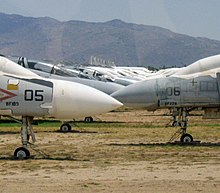 Navy and Marine Corps McDonnell Douglas F-4 Phantom II fighters in storage at AMARG. Tucson05 AMARCNoseToNose.jpg