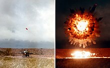 טיל טומאהוק מפוצץ מעל יעד בדיקה, 1986