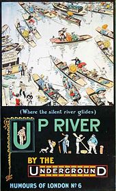 1913 Underground poster by Tony Sarg Up River by the Underground.jpg