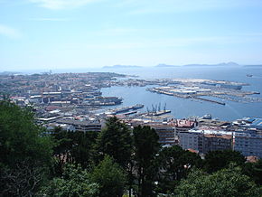 Vista de Vigo desde o monte do Castro