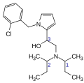 Viminol - Struktur mit Stereozentren