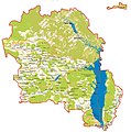 Vyshhorod Raion map after the 2020 raion reform