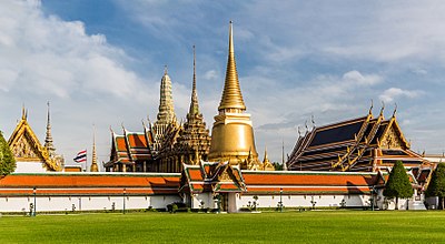 Wat Phra Kaew, kuil Buddha di dekat Istana Raja Thailand.