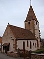 Église protestante église avec peintures murales