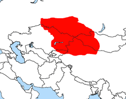 Hypothetical extent of territory in the 9th century