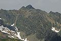 Von Südosten (Innere Wetterspitze): Links Kreuzspitze, rechts Östliche Knotenspitze