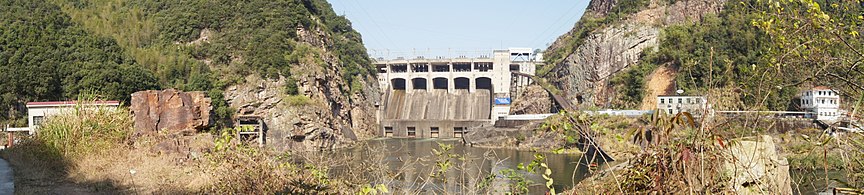 上猶江水電廠大壩全景