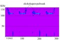 Spektrogram, frekvencia qCF 100 kHz