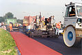 Image 9Red surfacing for a bicycle lane in the Netherlands (from Road surface)