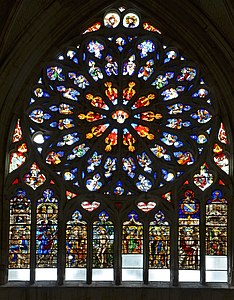 Rose window on the west front (16th c.)