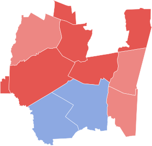 2012 New York's 19th congressional district election results map by county.svg