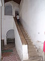 Klosterkirche, auf die Empore und in die Türme führende Treppe im nördlichen Seitenschiff. - Blick nach W.