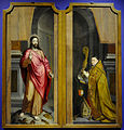 Schilderij uit de 16e eeuw met de verrezen Christus en Ghisleen Temmerman, abt van 1570 tot 1581 van deze abdij