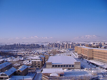 L'Aragats vu depuis Arabkir.