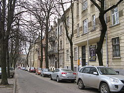 Вигляд на вулицю Архітекторську з вулиці Карпінського