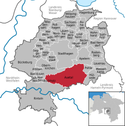 Elhelyezkedése Schaumburg járás térképén