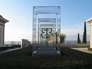 Vue extérieure de la fondation Martin Bodmer à Cologny. Musée et bibliothèque privée.