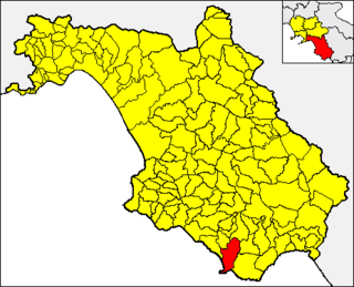 Elhelyezkedése Salerno térképén
