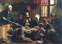 スコットランドの教会で献金を集める情景 (1855) ヨーク美術館蔵